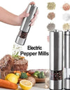 Kitchen Pepper Automatic Auto Grinder Stainless Steel Portable Black Pepper Mill Stainless Steel Spice Grinder