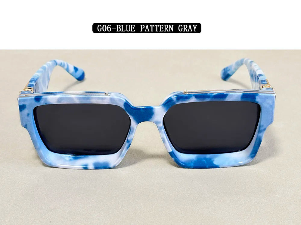 Oversized Square Vintage Sunglasses With UV400 Protection