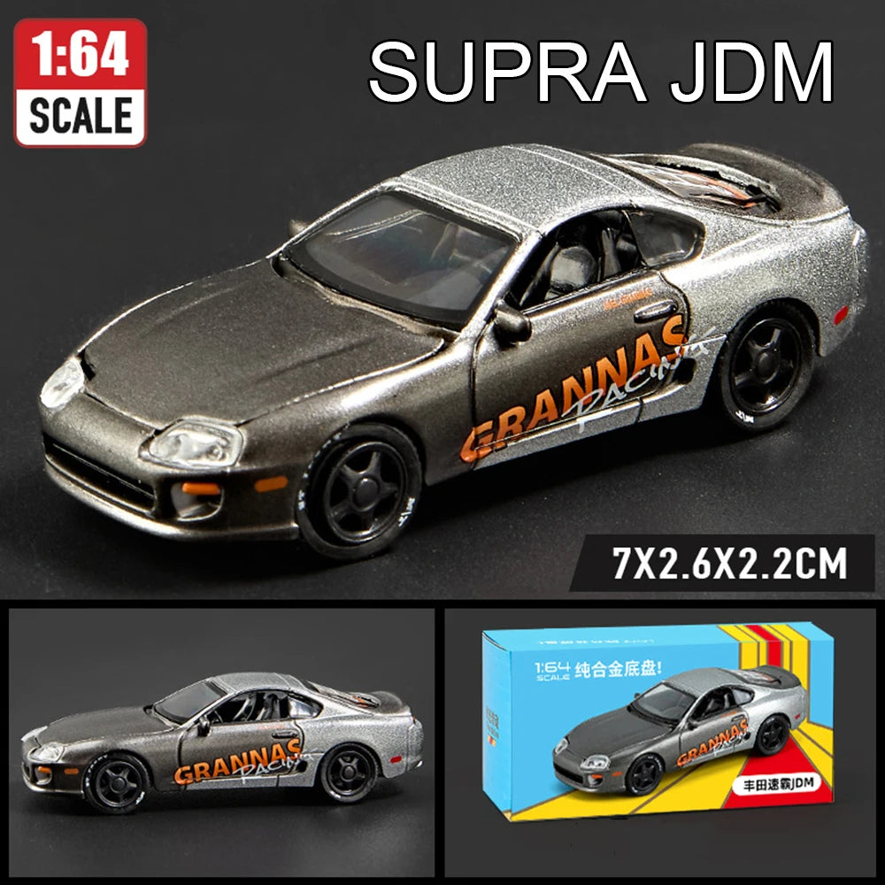 1:64 Scale JDM Corvette GT500 Firebird Daytona Stardust Alloy Diecast Models Toys Series Miniature Cars for 's Toy Gifts