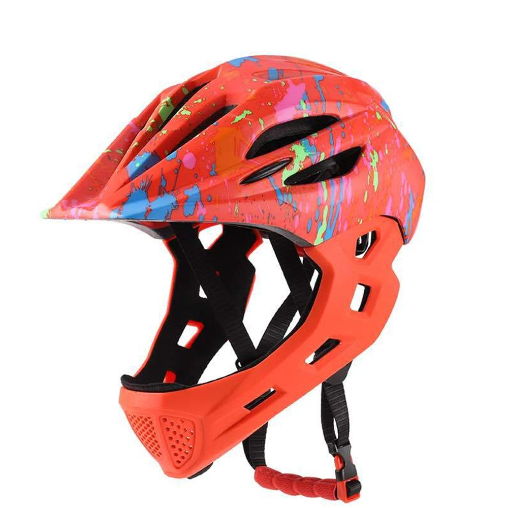 Adjustable Breathable  Bike Helmets  Lightweight Full Face Bicycle Helmet with LED Light 16 Openings for 46-54cm Head
