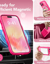 For iPhone 15 Pro Max Case Curly Wave Frame Shape Design Camera Protection Drop Shockproof Compatible with MagSafe Phone Case