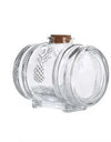 1L Glass Whiskey Barrel Wine Barrel Beer Bottle Fruit Aging Alcohol Honey Storage Container With Base Faucet Bar Tool