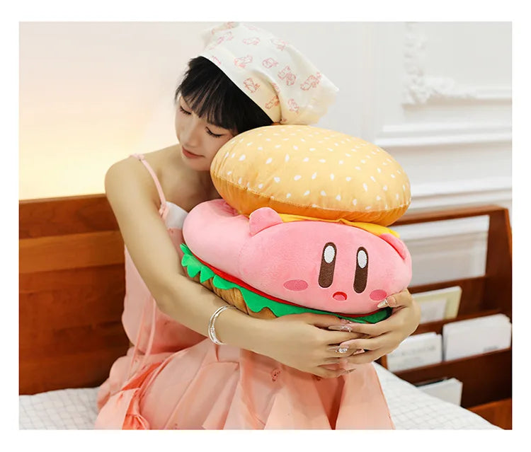 Cute Burger Shape Plush Toy Soft Huggable Stuffed Animal