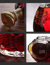 Whiskey Decanter Bottle with Lid, Crystal Glass, Wine Beer Containers, Cup, Home Bar Tools, Decoration