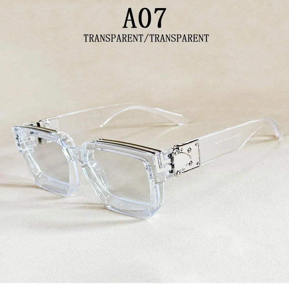 Retro Square Millionaire Sunglasses With UV400 Protection
