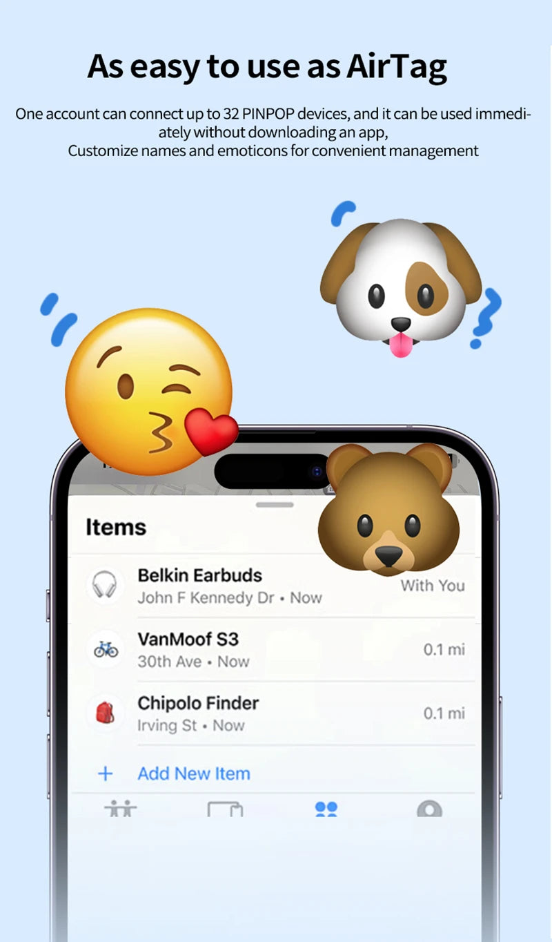 Mini Tracker Work With Find My APP Ultra Long Battery Life Mini Locator For Keys Pets Wallet Anti-Loss Device Smart Find