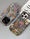 Fashion Embroidery Effect Skull Skeleton Phone Case For iPhone 16 15 Pro Max 16 Plus 2 in 1 Hard Protection Cover Funda