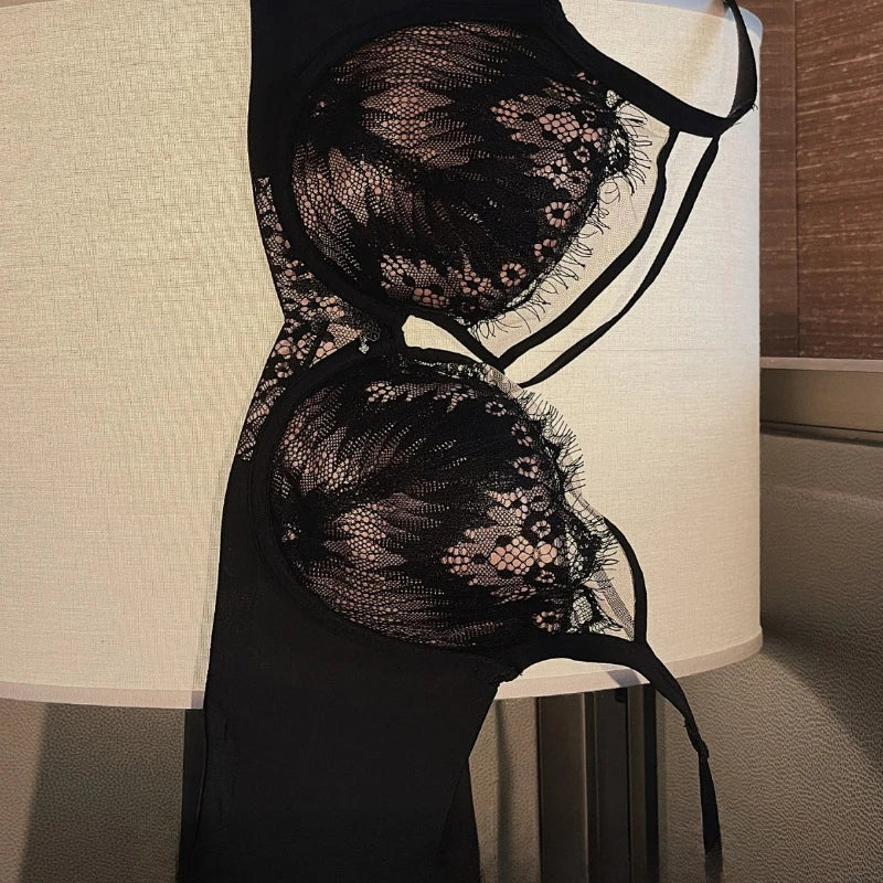 Womens Lace Push Up Bra and Brief Set