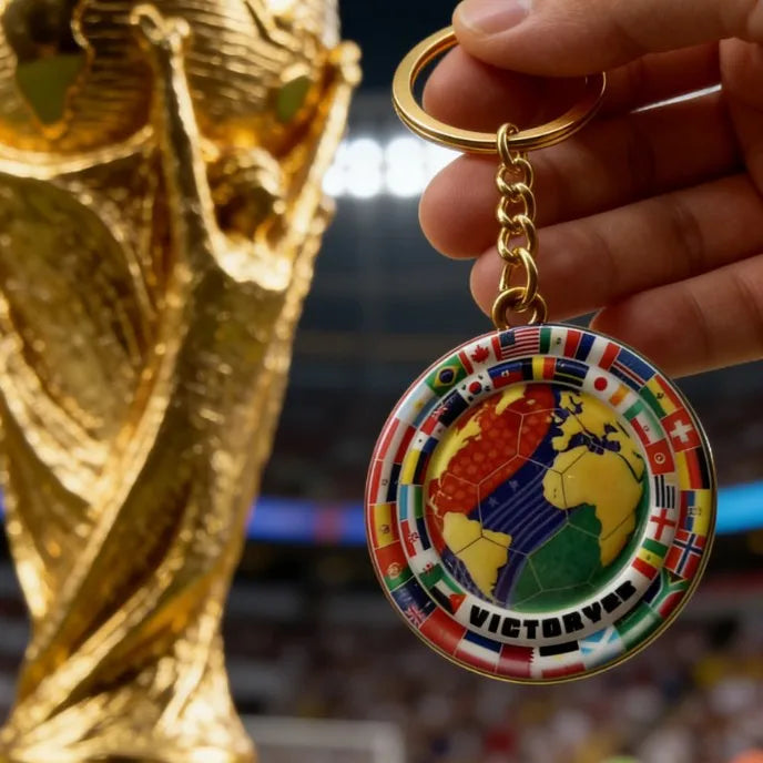 2026 World Cup Football Fan Metal Keychain Soccer Sports Souvenir