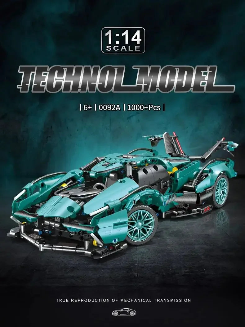 1148Pcs Building Block V12 Super Car Technical Blocks Brick Motor Power Drive Radio RC Car Technic vehicles Puzzle Toys  Adul