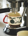 Japanese Flower Coffee Mug Set Retro Ceramic Milk Oats Mug Office Water Handgrip Cup Kitchen Party Drinkware Set 300ml