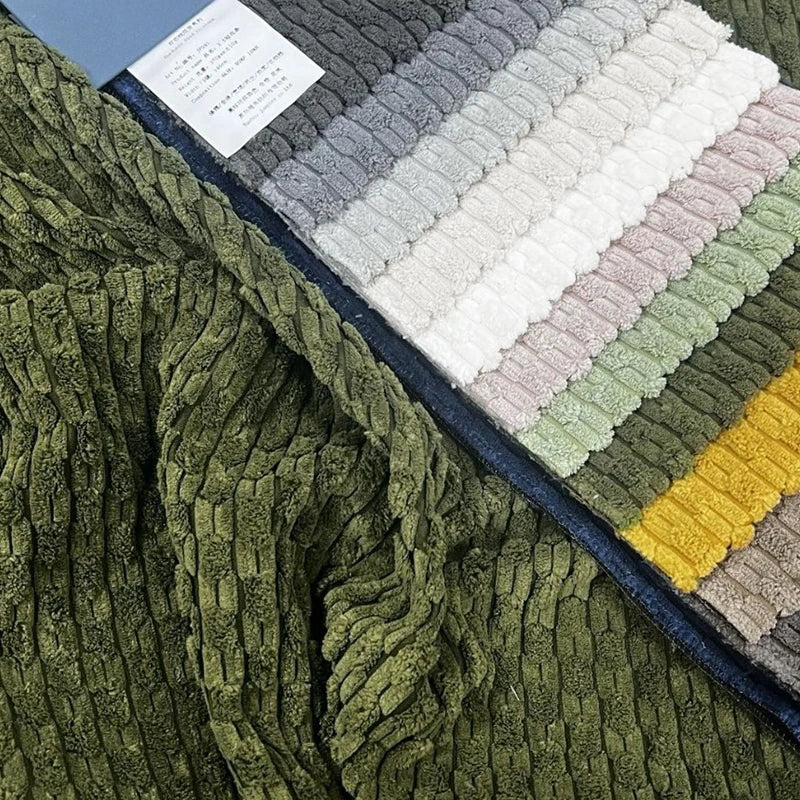 1M/2M/3M/5M Thick Plush solid color Chain Corduroy Fabric Polyester and Nylon Warm Coat Clothing Handmade Sewing Sofa Pillow DIY