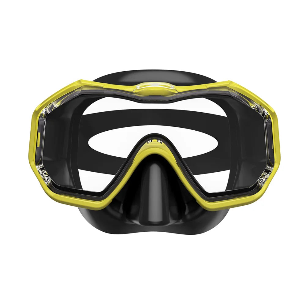 Snorkel Mask 3 Windows Panoramic Wide View HD Three-Lens Adjustable Scuba Snorkeling Swimming Diving For Adults and Kids