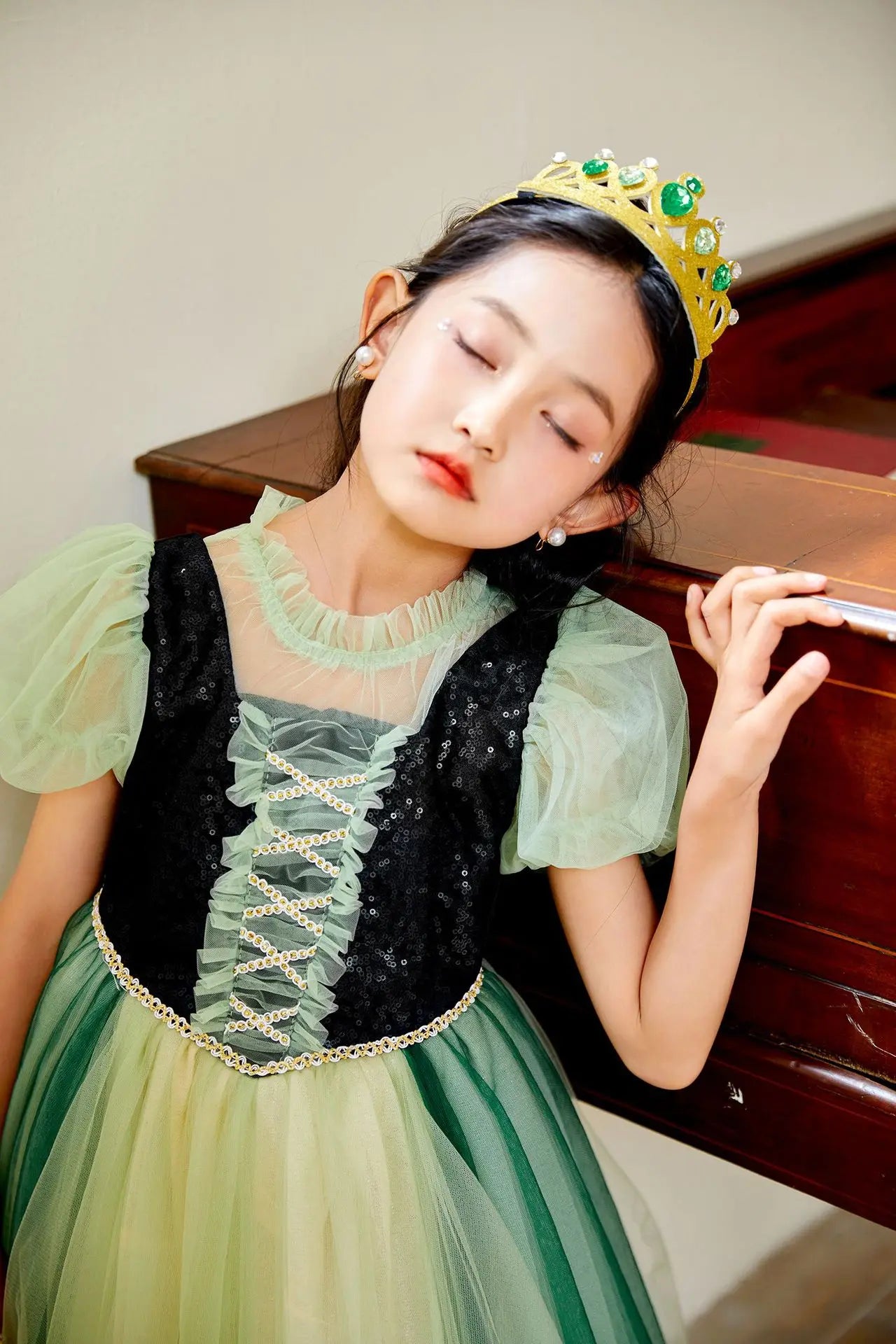 Summer New High-Quality Princess Dress - Girls Asymmetrical Tulle Skirt for Birthday & Children‘s Day