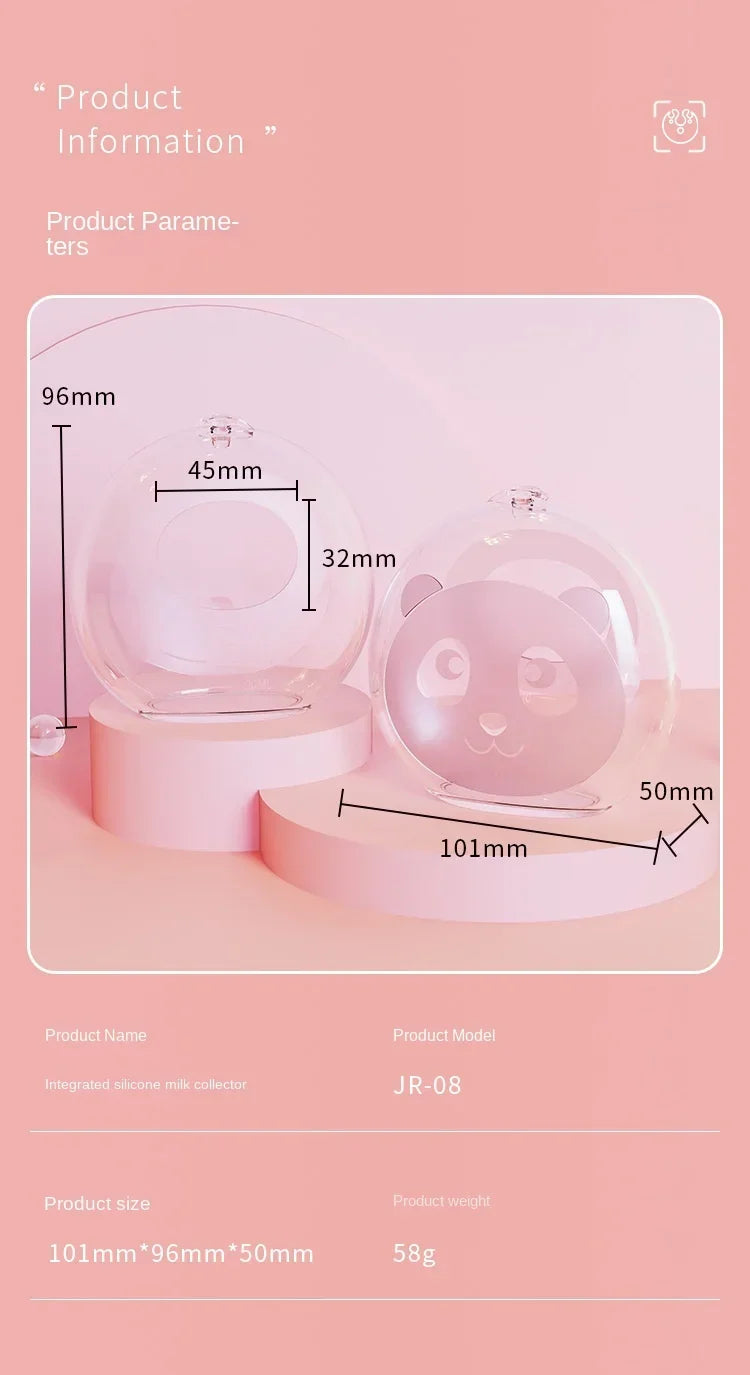 Wearable Hands-free Anti Overflow Silicone Breast Collector Breast Mask Milk Storage Device Anti Overflow Milk Pad Soft Milk Cup