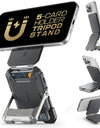 Tripod Phone Stand Credit Card Holder for iPhone 16/15/14/13/12 Adjustable Phone Stand Compatible with MagSafe