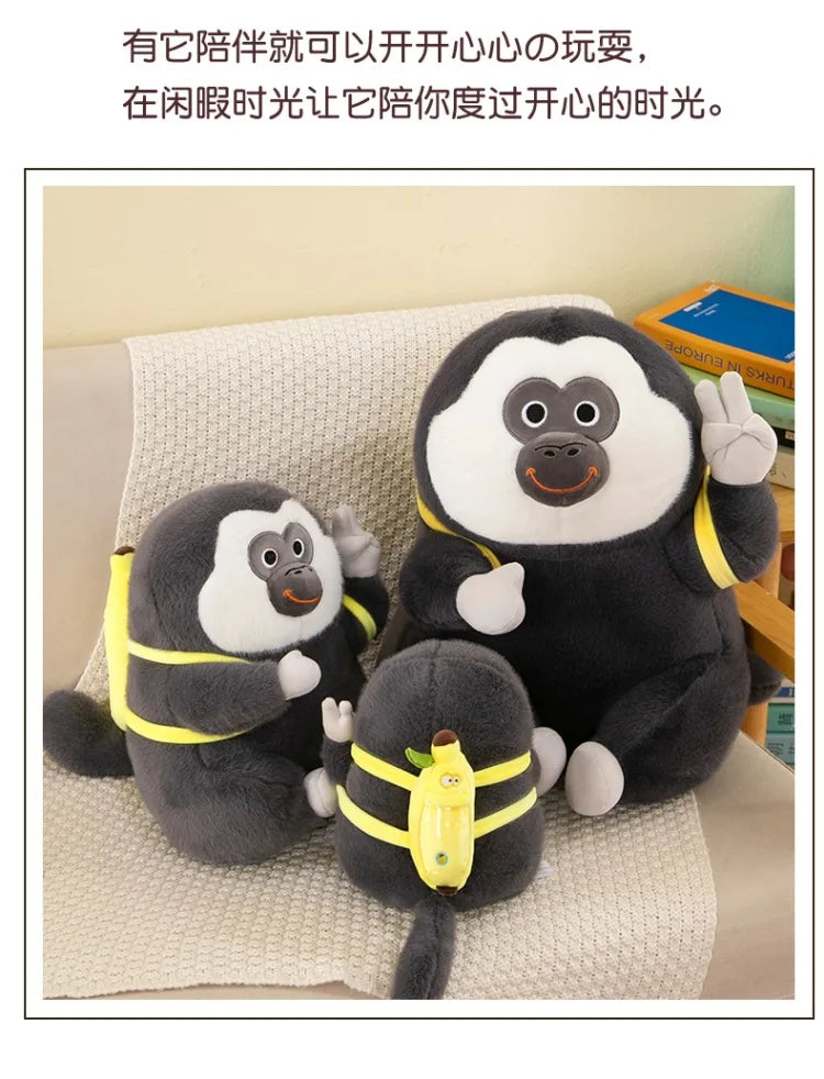 Ugly Cute Monkey Plush Stuffed Doll Banana Pillow Toy
