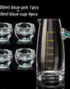 Diamond Cutting Crystal Liquor Glasses Set With Wine Dispenser Vodka Shot Glass Wine Glasses Whiskey Spirits Sake Brandy Teacup