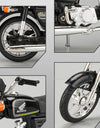 1/10 Scale Honda JiaLing JH-70 Alloy Classic Motorcycle Toys Diecast Simulation Metal Motorcycle Sound and Light Model