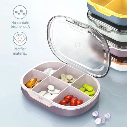 7 Days Portable Pill Cases Travel Vitamin Capsule Medicine 4/6 Grids Week Pill Storage Box Pill Tablet Grinding Splitters Case