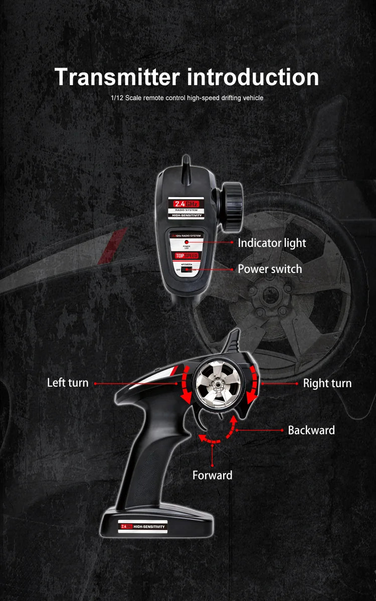 RC Car High-speed Electric Off-road Tank Stunt Car  Crawler Snow Climbing Remote Control Vehicle Toy gift