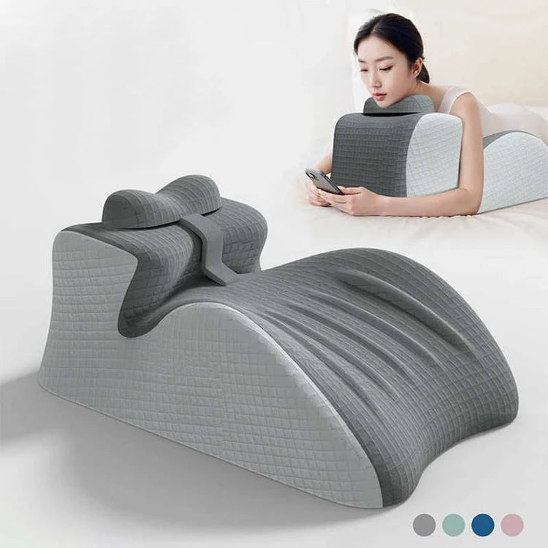 Ergonomic Wedge Prone Pillow,Multi-Functional Bed Pillow,Reading Pillow,Ideal for Bed Breaks,Massage,Reading,Back Support