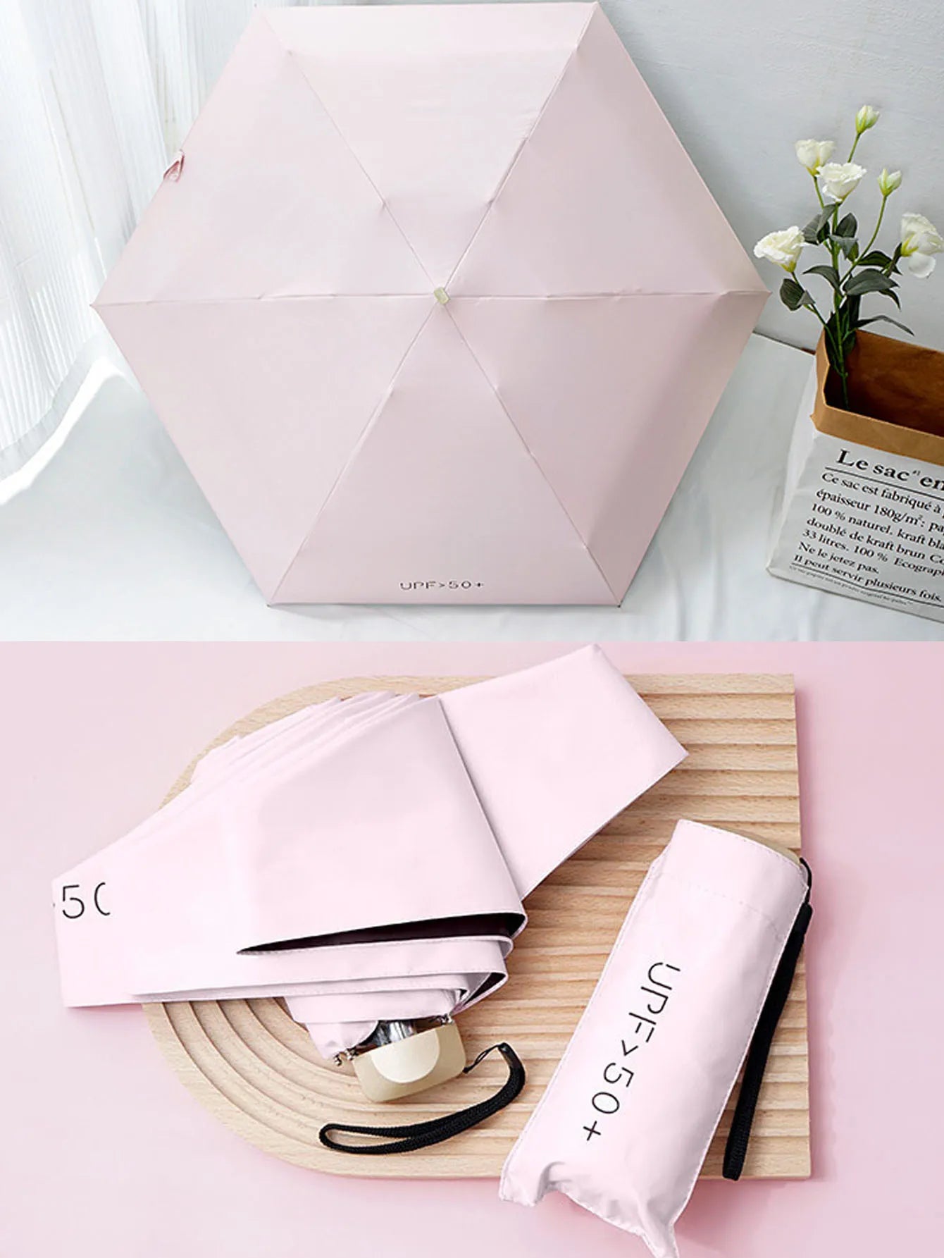 Outdoor Mini Folding Sun Umbrella with UV Protection Ultralight Compact Design