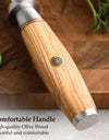 High Carbon Steel With Diamond Sharpeners Kitchen Knife Sharpening Rod Tool with Olive Wood Handle