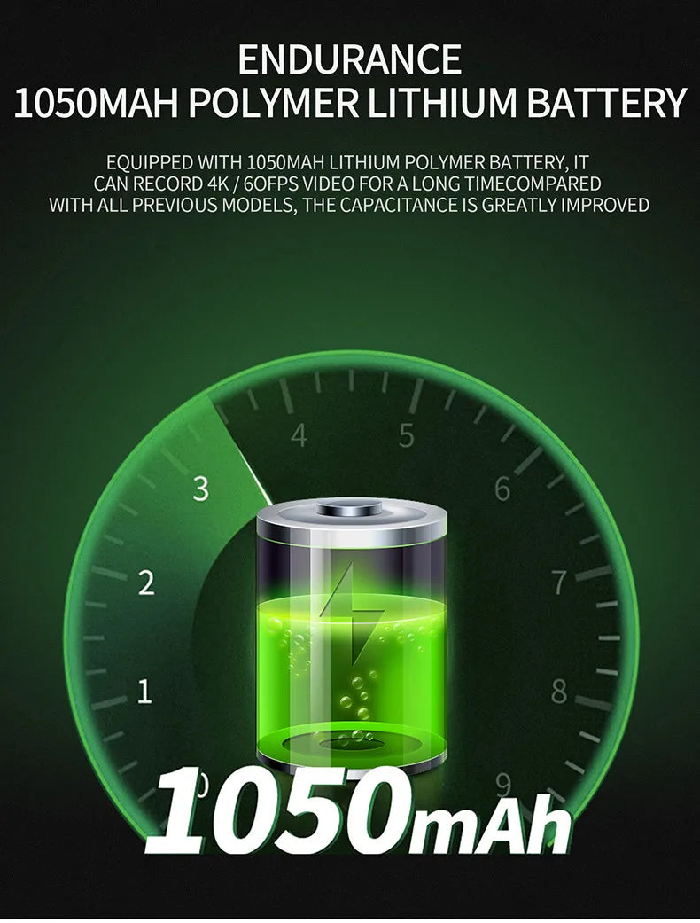 4K 60FPS Mini Action Camera Wifi Outdoor Sport Anti Shake 170° Wide Angle Waterproof Camera Pro Bike Motorcycle Helmet Body Cam