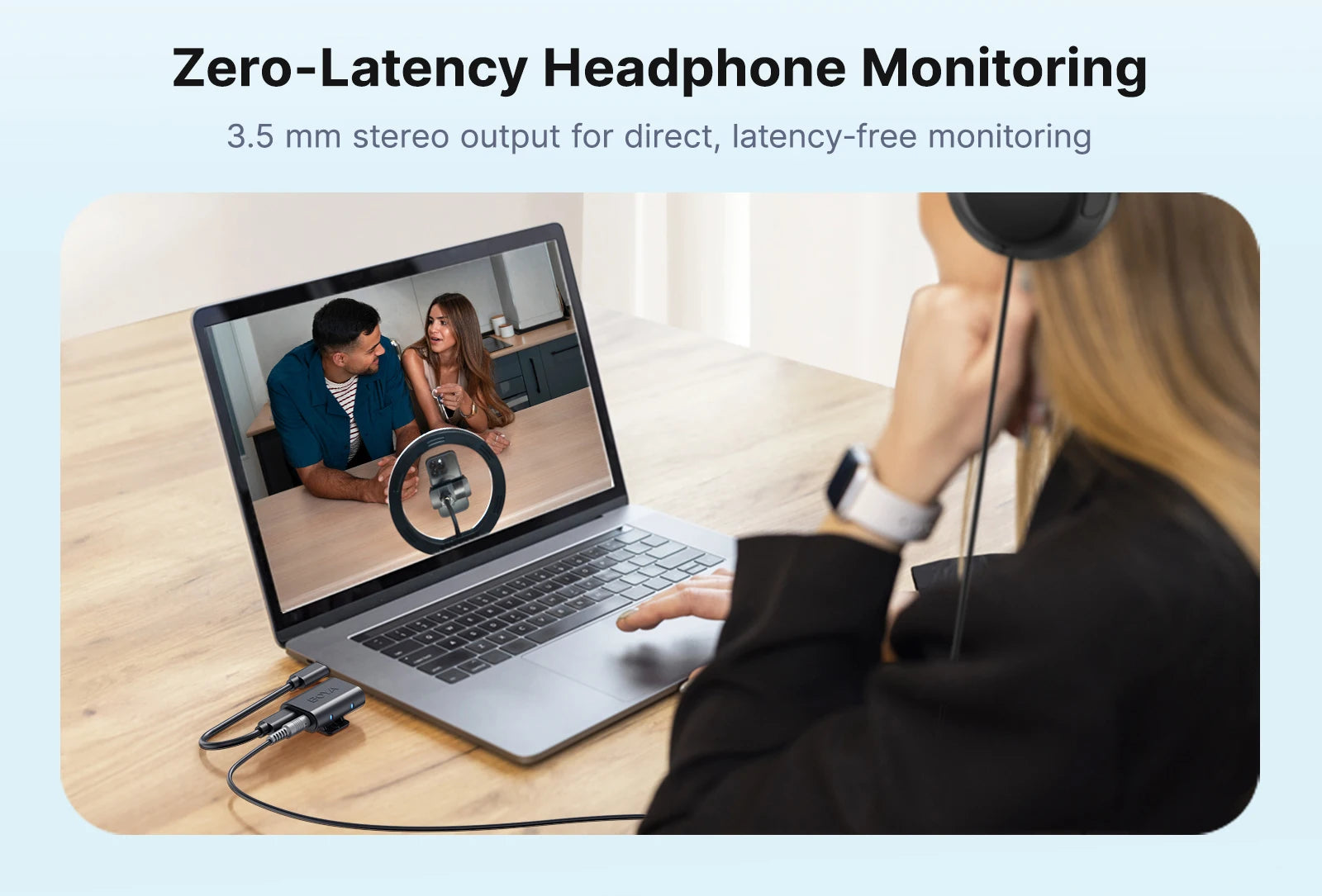 Magic Professional Wireless Lapel Microphone Shotgun/Desktop/Handheld Mic for iPhone Android Camera PC Video Recording