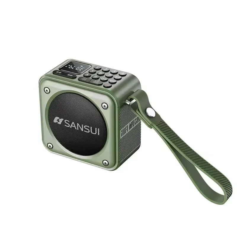 SANSUI U3 Portable Bluetooth Speaker with Deep Bass Supports TF Card USB FM AUX Hands Free Call for Outdoor Indoor Party