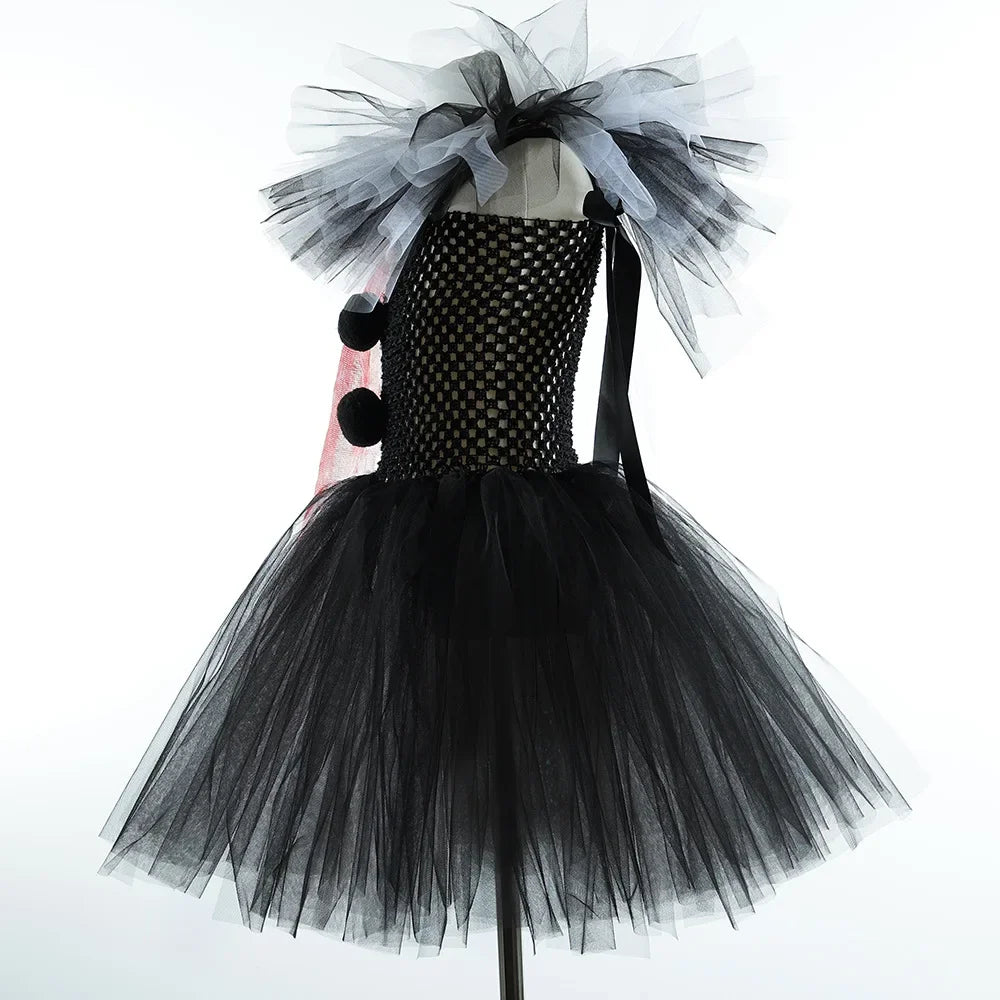 Killer Clown Costume for Girls Halloween Fancy Tutu Dress Blood Scary Art The Clown Terrifier Costume for  Carnival Clothes