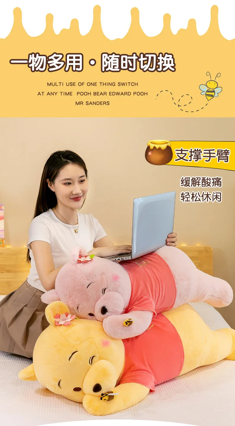 Winnie Bear Plush Stuffed Animal Soft Cartoon Pillow