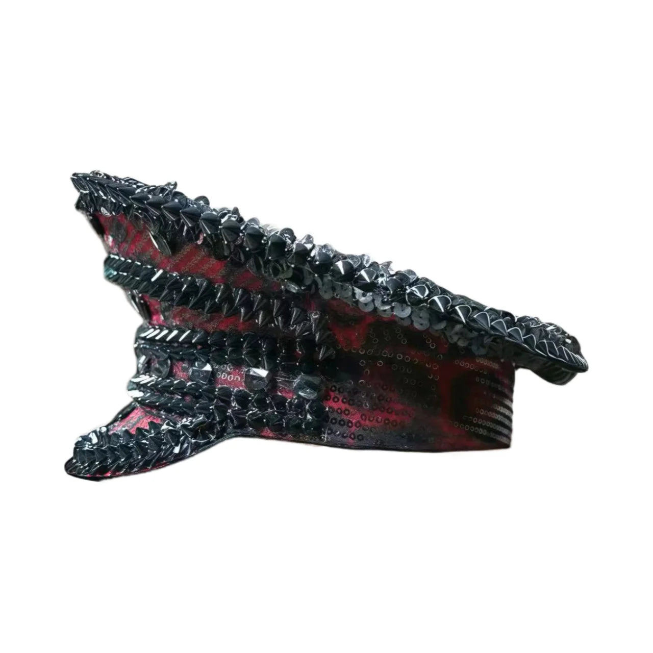 Bling Captain Hat Rhinestone Captains Hat for Men Steampunk Handmade Burning Man Mardi Gras Music Festival HongLuan Unisex