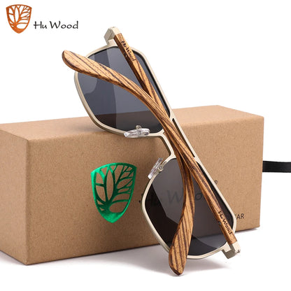 Alloy Sunglasses Men Women Wooden Polarized Sun Glasses Driving Uv400