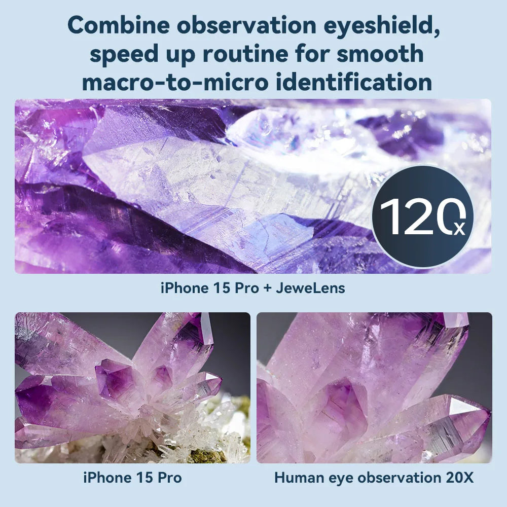 120X Jewelry Microscope Lens with LED and UV Light