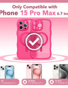 For iPhone 15 Pro Max Case Curly Wave Frame Shape Design Camera Protection Drop Shockproof Compatible with MagSafe Phone Case