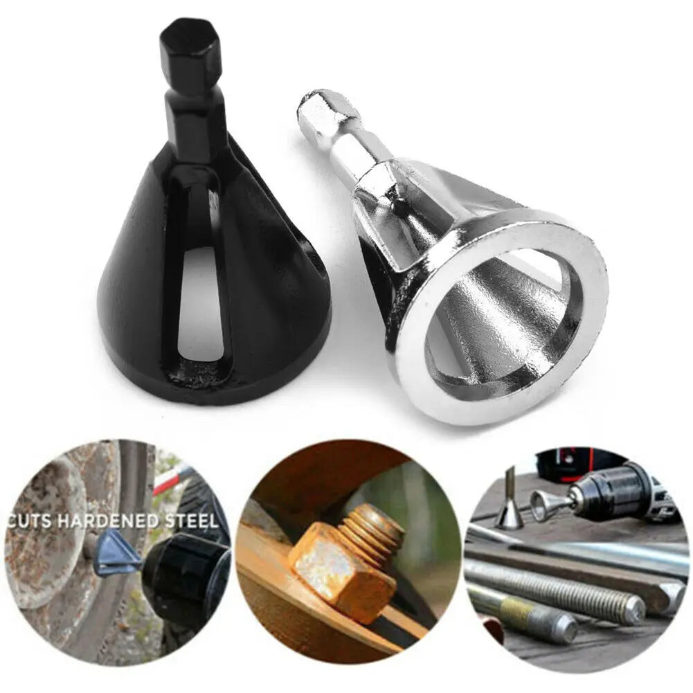 Deburring External Chamfer Tool Gr12mo Triangle/Hexagonal Metal Shank Drill Bit Remove Burr Power Tool Accessories