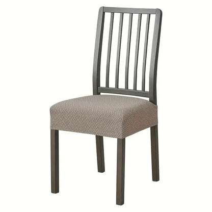 1PC Stretch Dining Chair Seat Cover Jacquard Solid Color Chairs Covers Removable Anti-Dust Chair Cushion Slipcovers Hotel Home