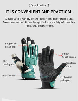 Outdoor Professional Motorcycle Shock Absorption Anti Slip Wear-resistant Sensitive Touch Screen Riding Gloves