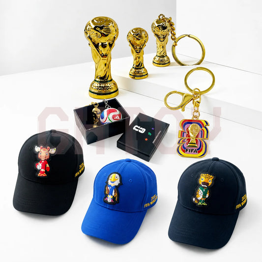 2026 Football Trophy Keychain Soccer Fan Backpack Charm Collectible