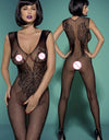Black Fishnet Bodystocking – Sexy Open-Crotch Lingerie
