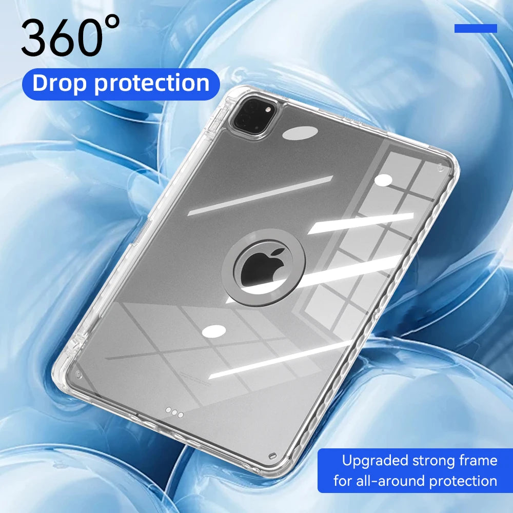 For ipad Case for Air 11 13 2024 M2 Pro 11 13 M4 Pro 11 12.9 for 10th Gen 10.2 7/8/9th 9.7in Mini 6 Tablet  Detachable