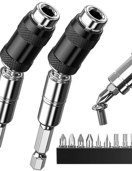 1/4"Hex Magnetic Pivoting Drill Bit Quick Change Drive Guide Drill Pivoting Bit Holder for Tight Spaces Magnetic Bit Tip Holder