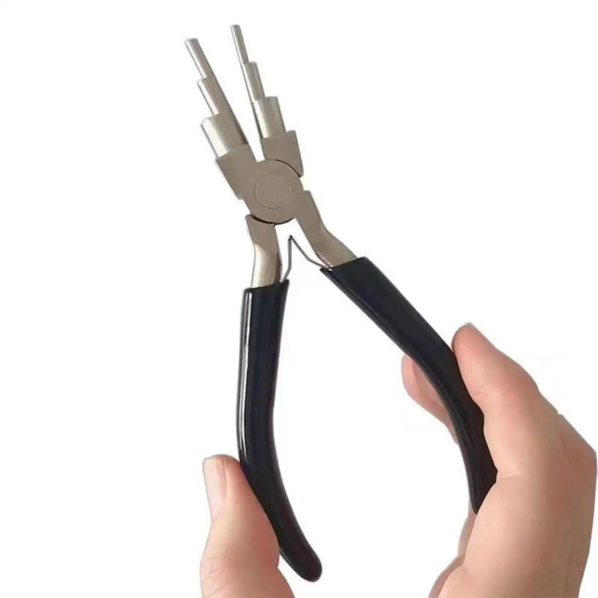 1pc Iron Wire Looping Jewelry Pliers, 6-in-1 Bail-Making Pliers, With Non-Slip Comfort Grip Handle, For Loops Making Tool