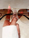 Rimless Sunglasses Women Luxury Fashion Glasses Vintage Shades