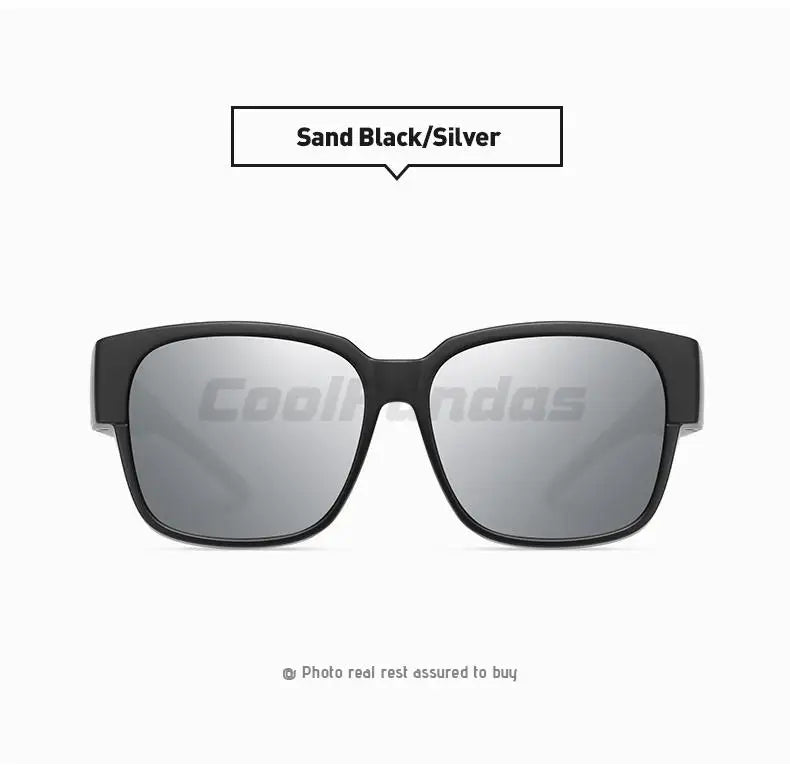 Fit Over Myopia Glasses Cover Polarized UV400 Anti-Glare Sunglasses for Men Women