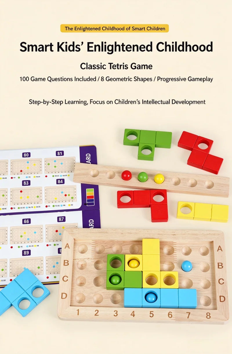 Wooden Magic Ball Cube Logic and Colour Matching Puzzle