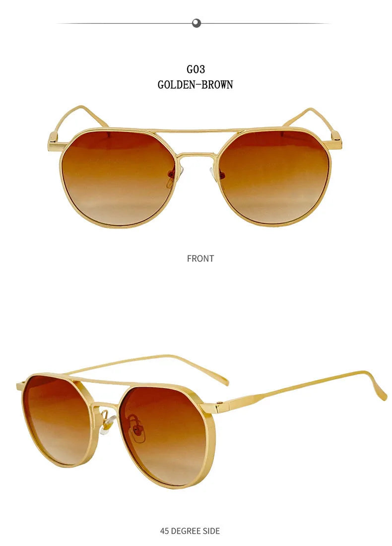 Oval Vintage Sunglasses With UV400 Protection
