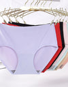 10Pcs/Set Comfort Women's Underwear Seamless Stain Silk Lingerie Panties for Woman S-4XL Plus Size Underpants Briefs
